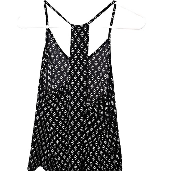 Studio Y Black White Tank Top Diamond Size Medium - Picture 5 of 5